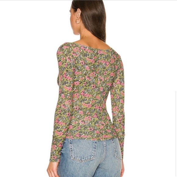 FREE people Ciara Printed Layering Top NWT - Picture 3 of 8